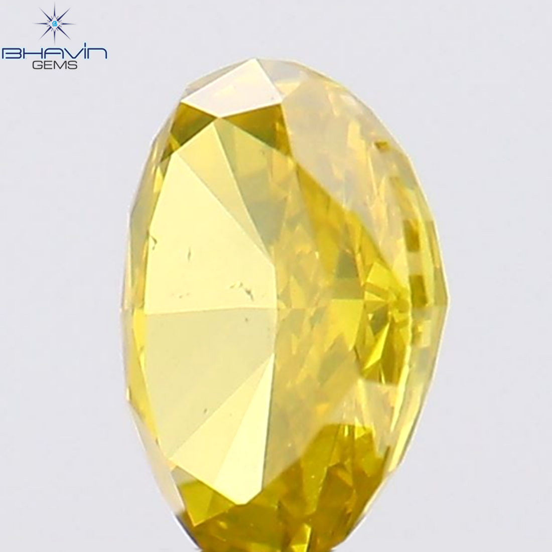 0.23 CT Natural Oval Diamond Enhanced Yellow Color Clarity SI1 (4.33 MM)