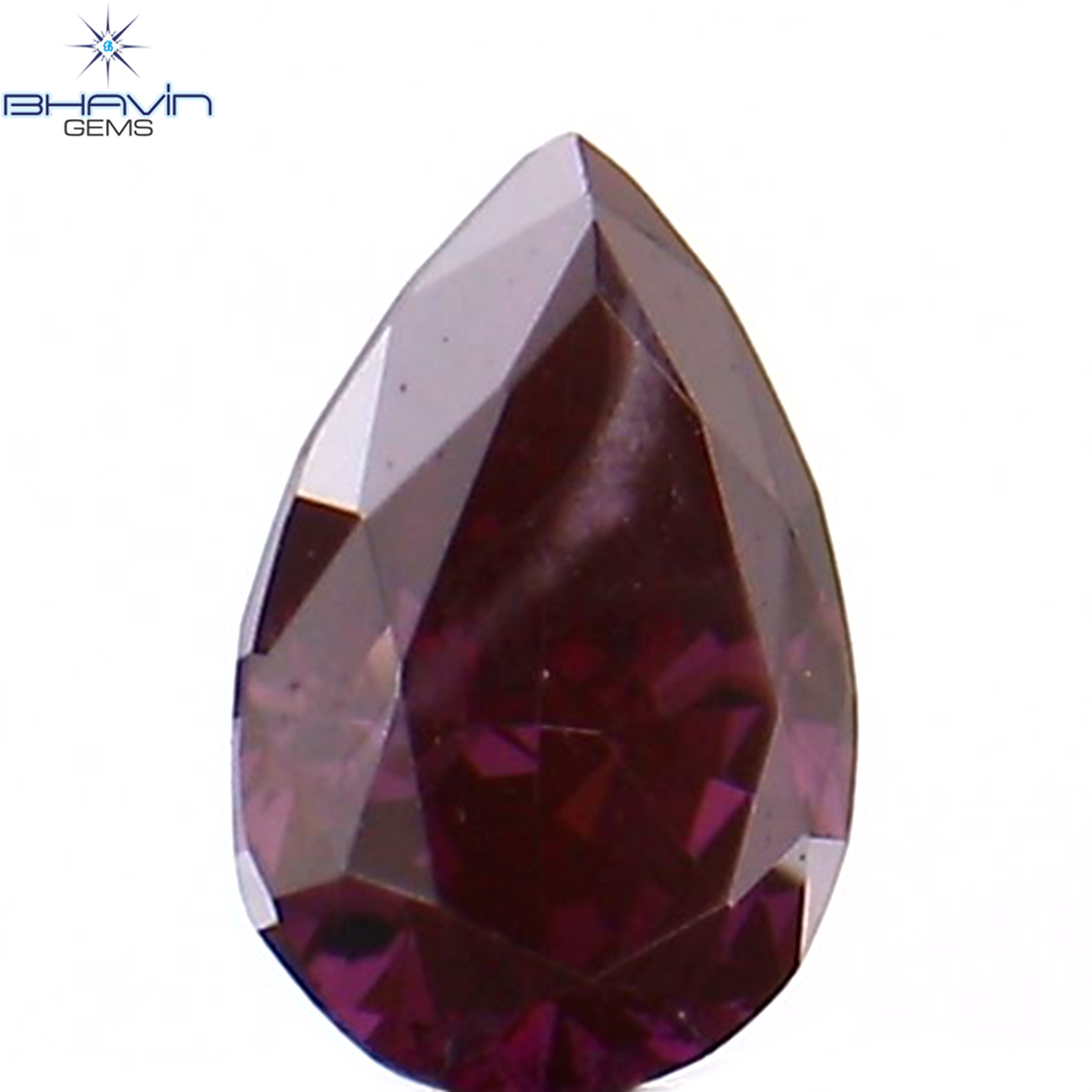 0.11 CT Natural Pear Diamond Enhanced Pink Color Clarity SI1 (3.70 MM)