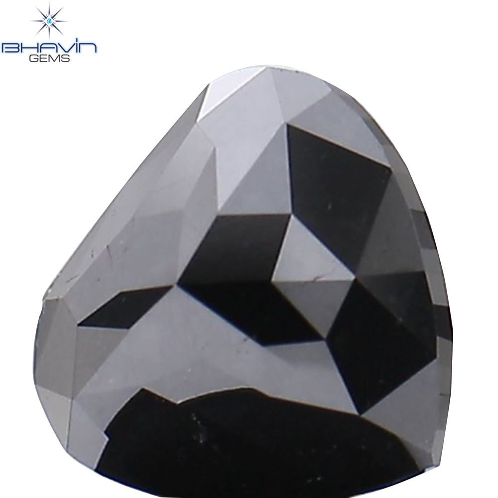 1.46 CT Heart Diamond Natural Diamond Black Diamond Clarity Opaque (6.85 MM)
