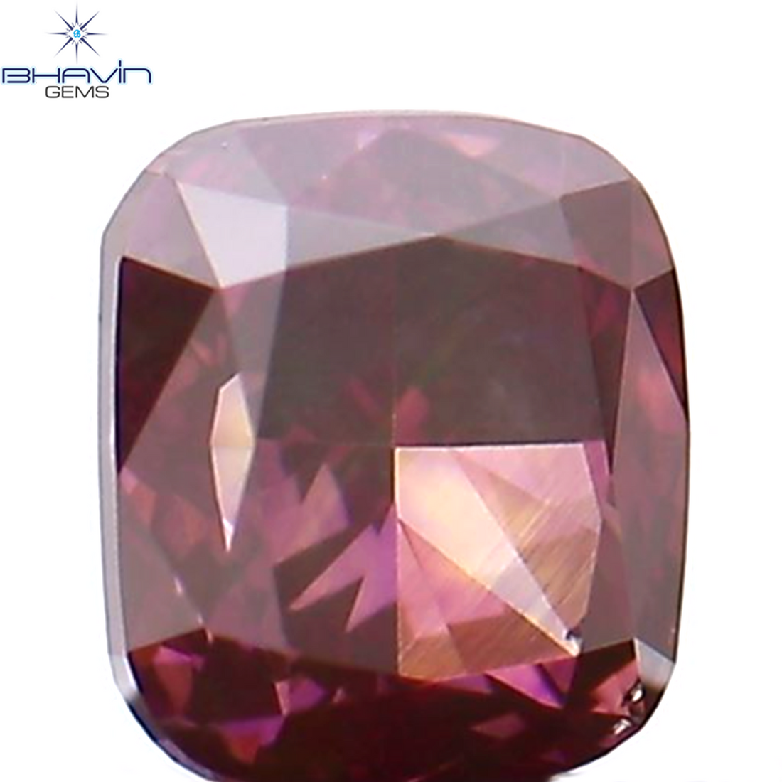 0.18 CT クッション シェイプ ナチュラル ルース ダイヤモンド 強化ピンク色 VS1 クラリティ (3.28 MM)