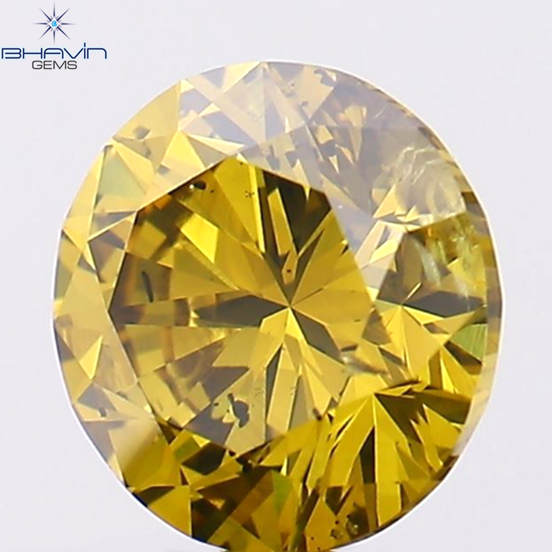 1.02 CT ラウンド シェイプ ナチュラル ダイヤモンド オレンジ ブラウン カラー SI2 クラリティ (6.33 MM)