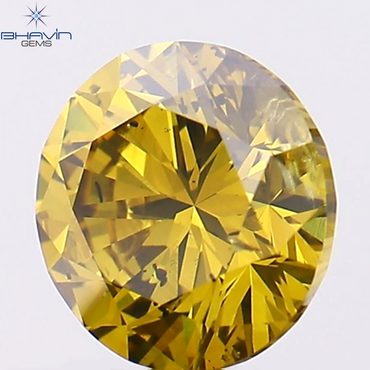 1.02 CT Round Shape Natural Diamond Orange Brown Color SI2 Clarity (6.33 MM)