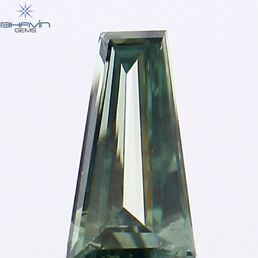 0.11 CT Baguette Shape Natural Diamond Green Color VS2 Clarity (4.45 MM )