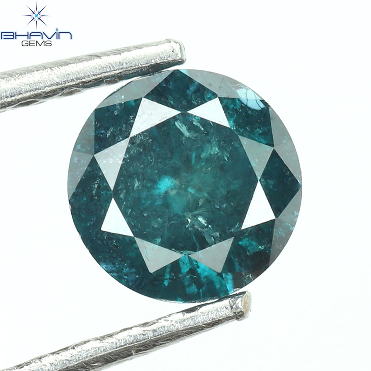 0.40 CT Natural Round Diamond Enhanced Blue Color Clarity I3 (4.66 MM)