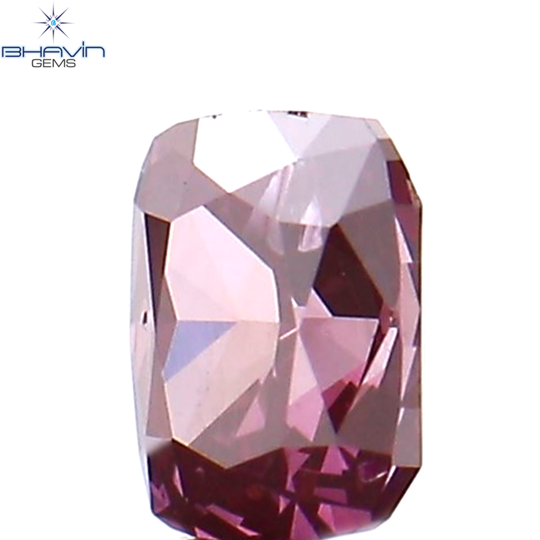 0.11 CT Natural Cushion Diamond Enhanced Pink Color Clarity SI1 (3.04 MM)