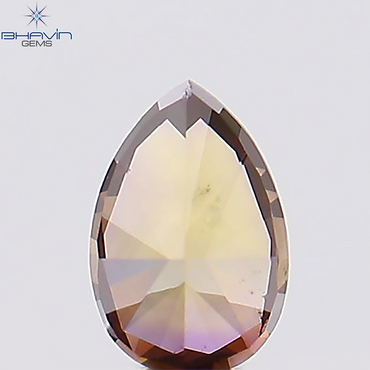 0.20 CT, Pear Diamond, Brown Pink Color, Clarity SI1 (4.33 MM)