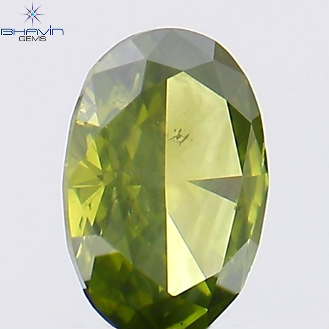 0.25 CT Natural Oval Diamond Enhanced Green Color Clarity SI1 (4.74 MM)