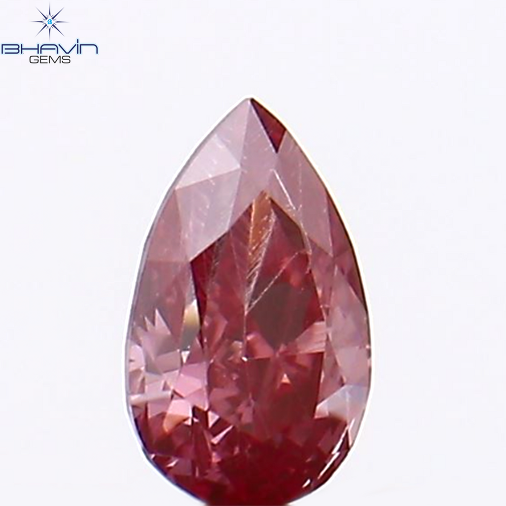 0.07 CT ペアシェイプ ナチュラル ダイヤモンド ピンク色 VS1 クラリティ (3.40 MM)