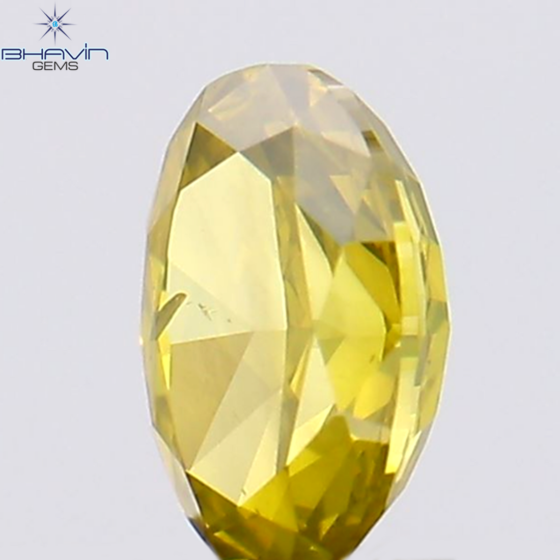 0.21 CT Natural Oval Diamond Enhanced Yellow Color Clarity SI1 (4.23 MM)