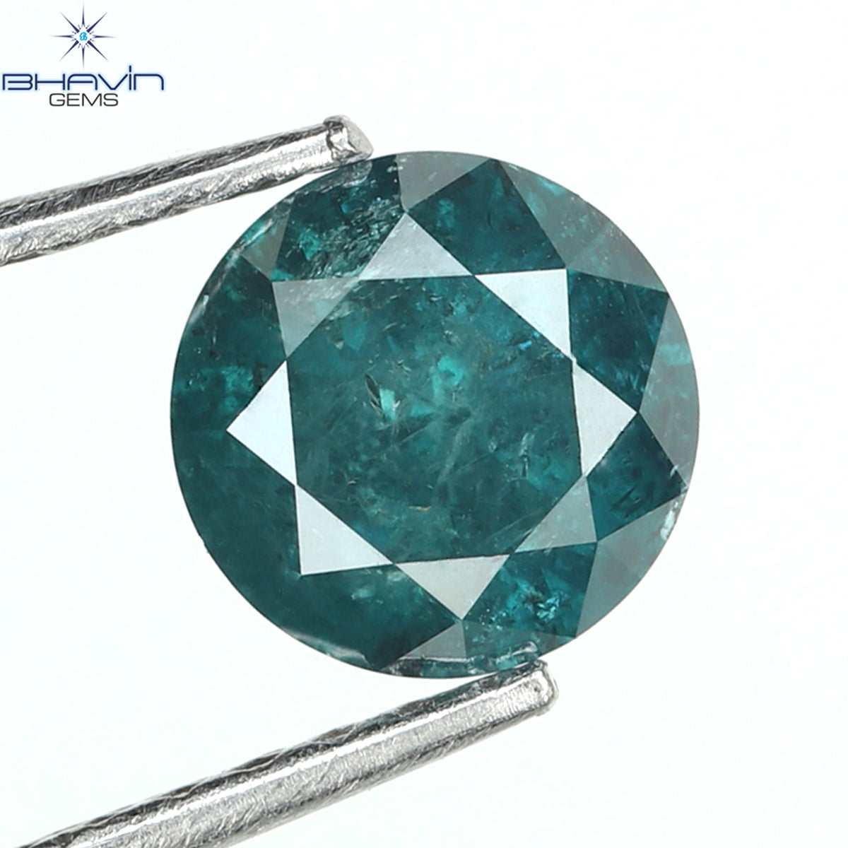0.70 CT Natural Round Diamond Enhanced Blue Color Clarity I3 (5.67 MM)