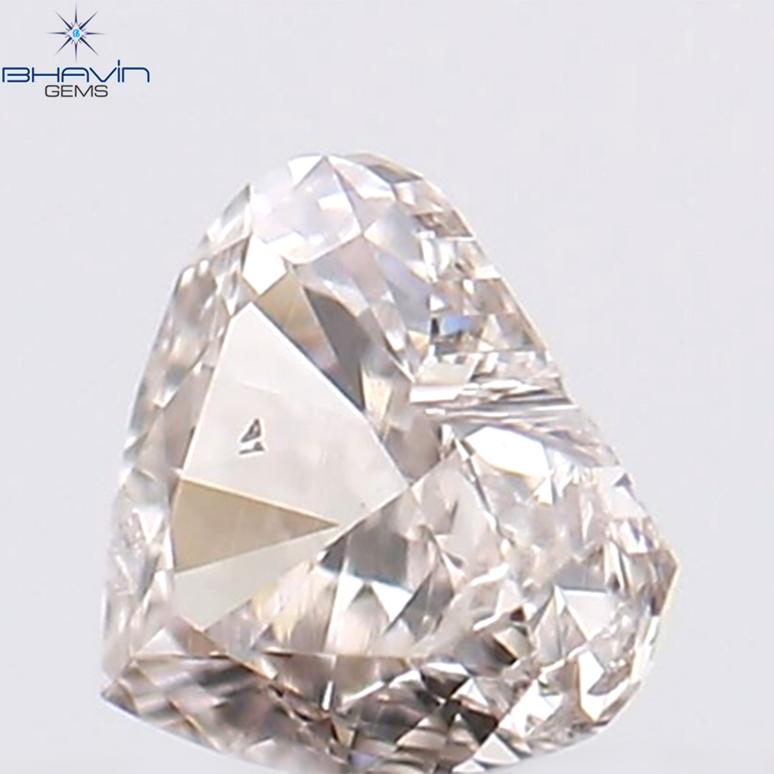 0.12 CT ハートシェイプ ナチュラル ダイヤモンド ピンク色 SI1 クラリティ (3.22 MM)