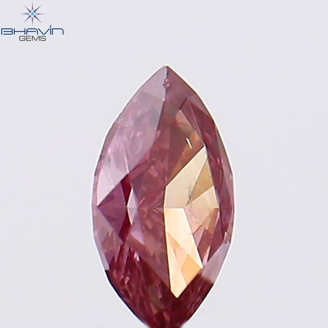 0.09 CT Natural Marquise Diamond Enhanced Pink Color Clarity VS1 (4.09 MM)