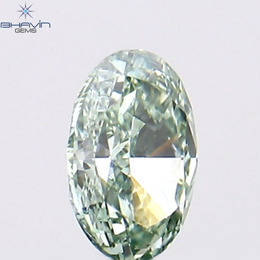 0.10 CT Oval Shape Natural Diamond Bluish Green Color VS1 Clarity (3.55 MM)