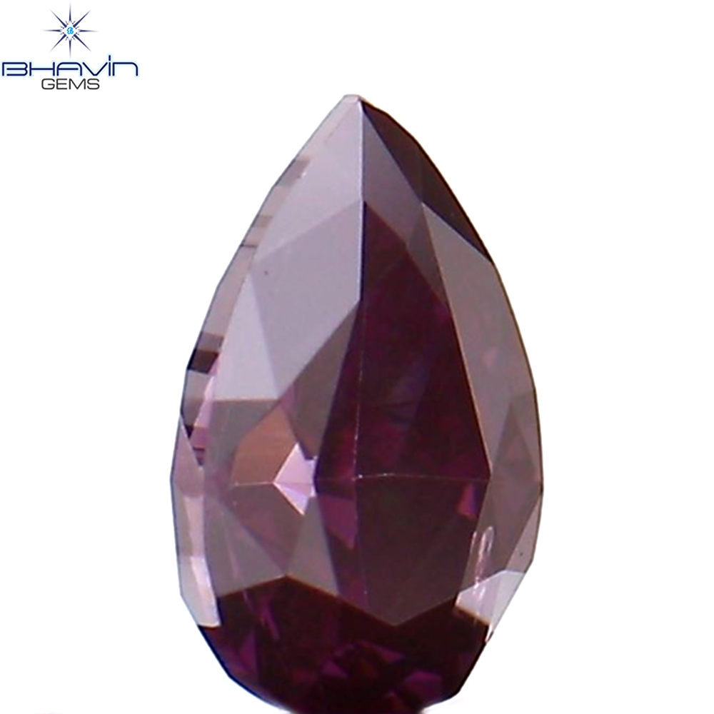 0.27 CT Natural Pear Diamond Enhanced Pink Color Clarity SI1 (4.89 MM)