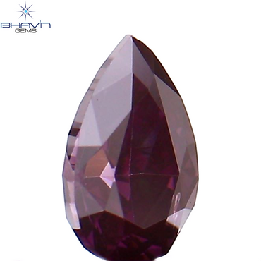 0.27 CT Pear Shape Natural Diamond Pink Color SI1 Clarity (4.89 MM)