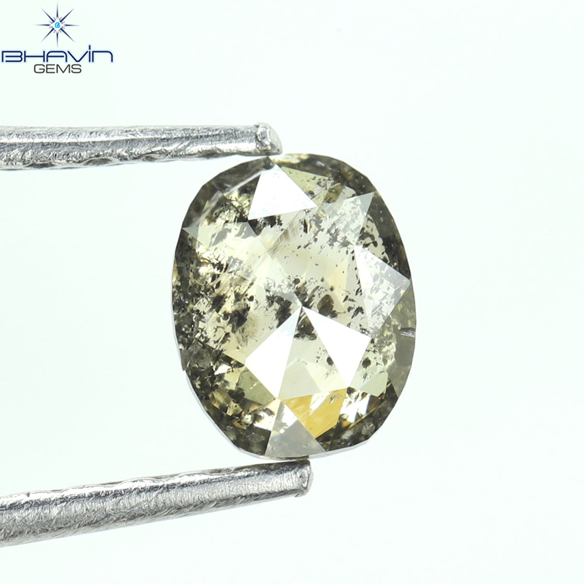 0.39 CT Natural Oval Diamond Salt And Pepper Color Clarity I3 (4.95 MM)