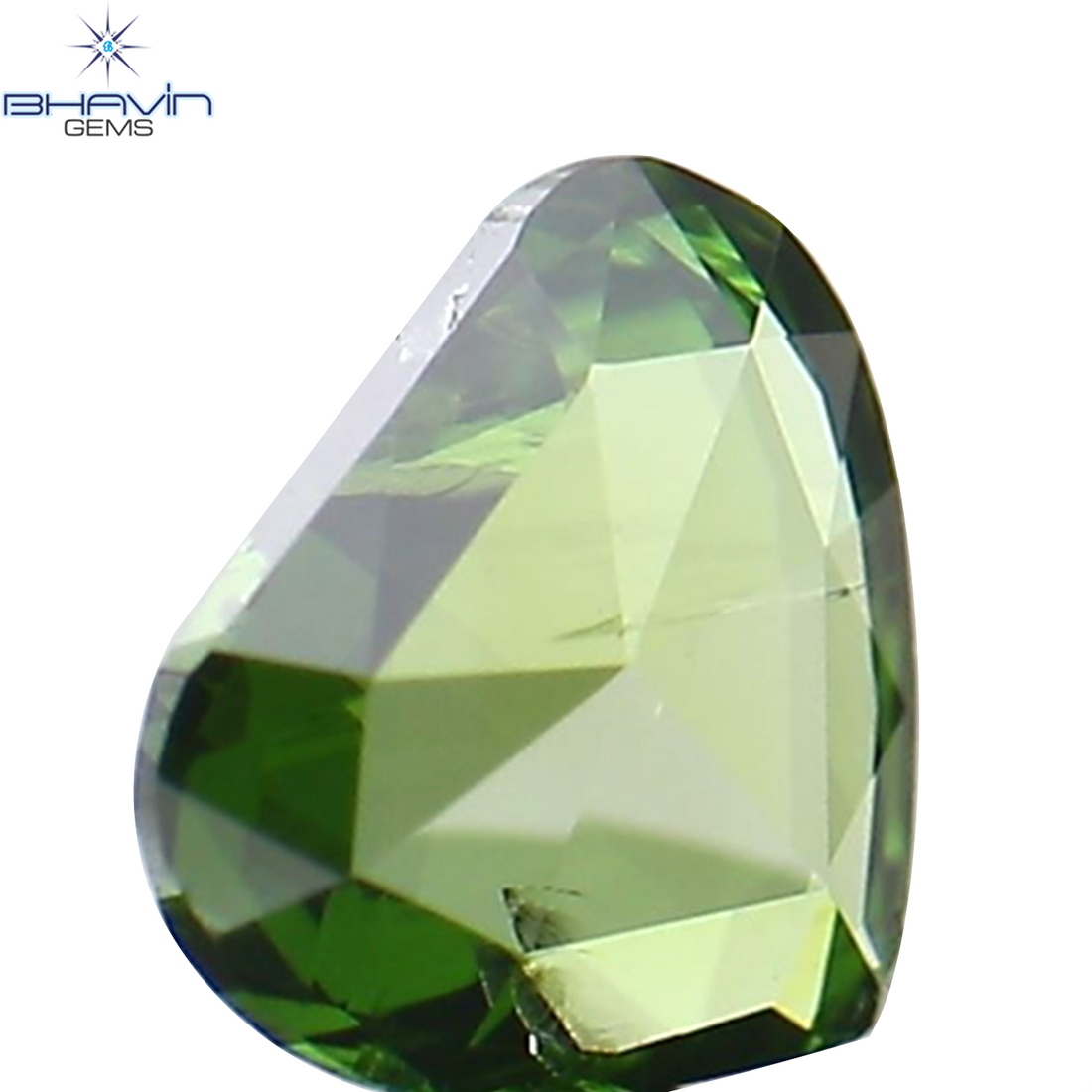 0.12 CT Natural Heart Diamond Enhanced Green Color Clarity SI2 (3.67 MM)