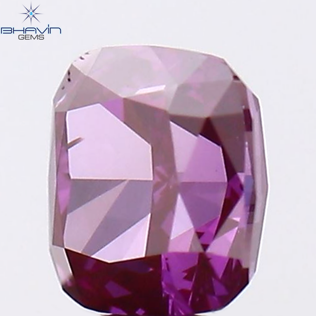 0.21 CT Natural Cushion Diamond Enhanced Pink Color Clarity VS2 (3.31 MM)