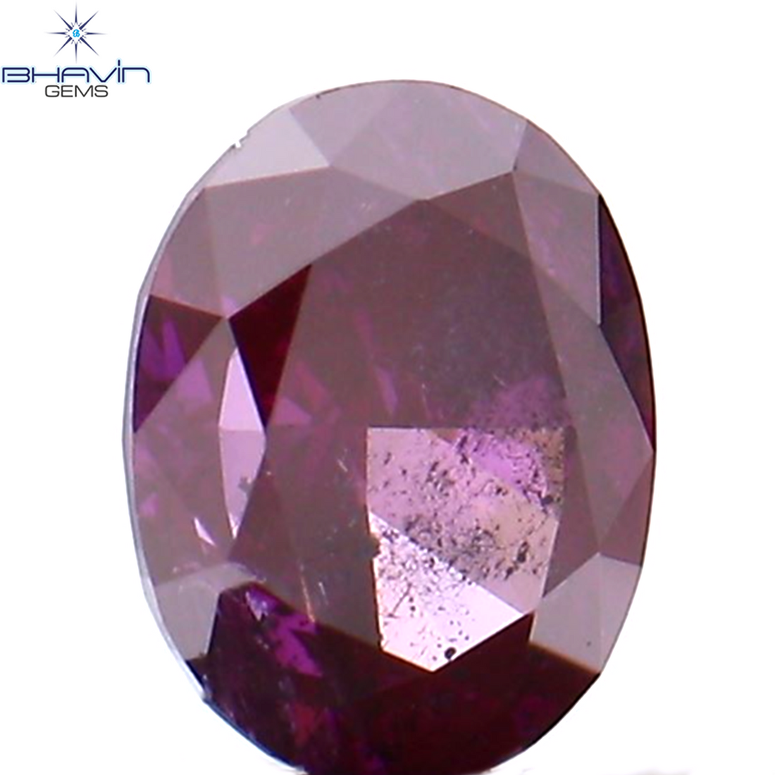 0.30 CT Natural Oval Diamond Enhanced Pink Color Clarity I1 (4.42 MM)