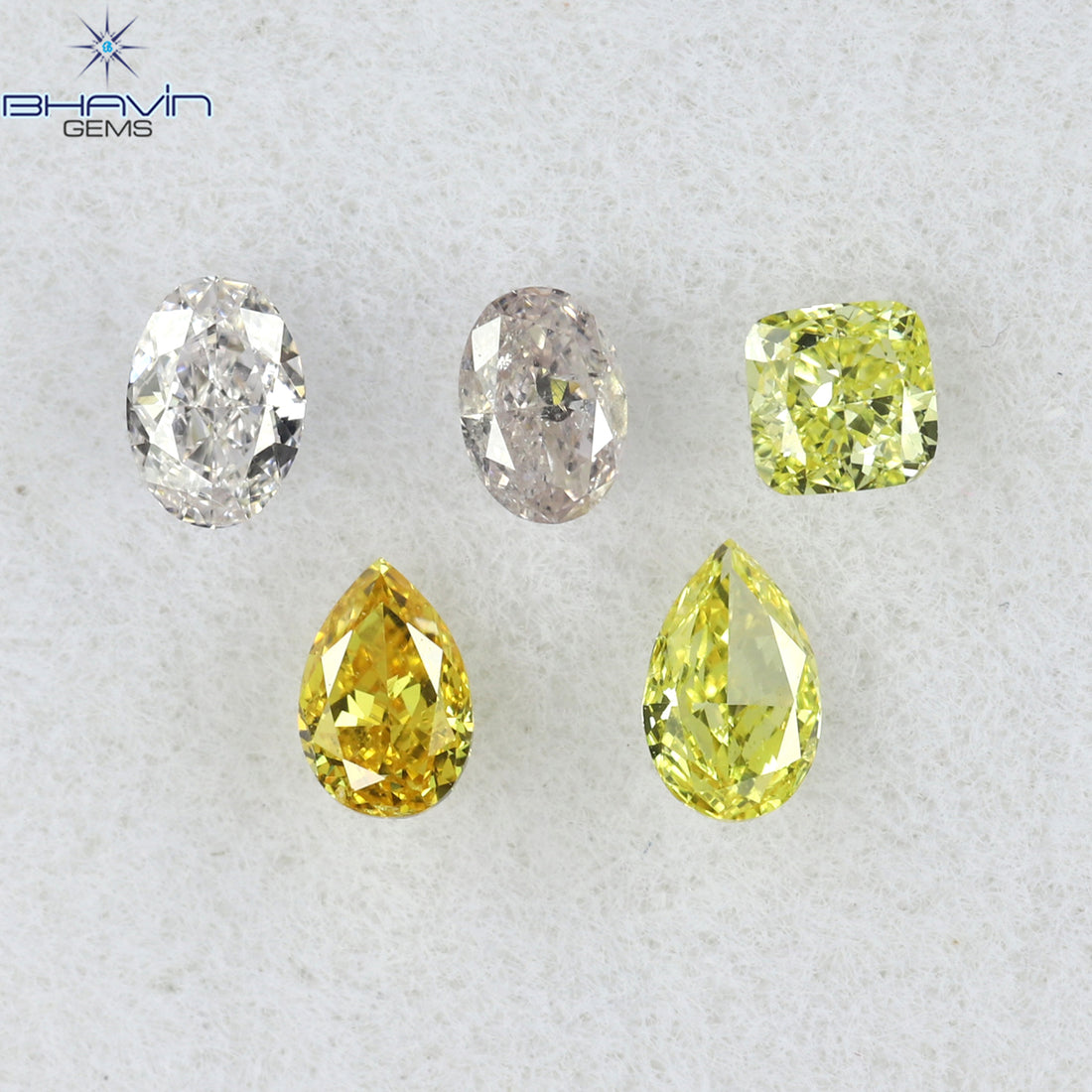 0.35 CT/5 Pcs Natural Mix Diamond Mix Fancy Color Clarity VS2 (3.26 MM)