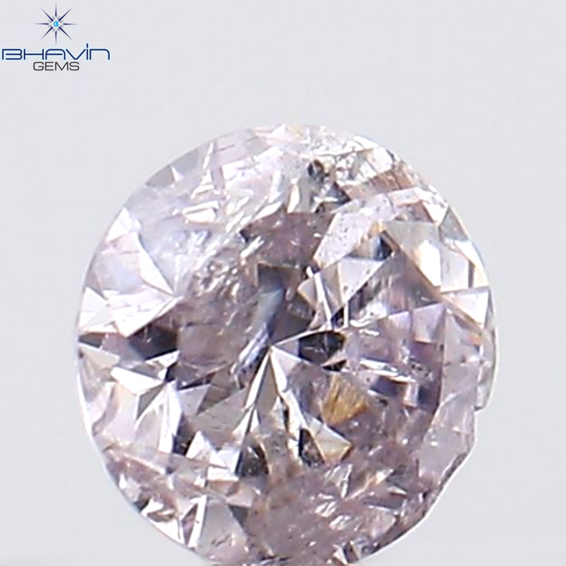0.11 CT ラウンド シェイプ ナチュラル ダイヤモンド ピンク カラー I2 クラリティ (3.13 MM)