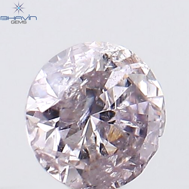0.11 CT Round Shape Natural Diamond Pink Color I2 Clarity (3.13 MM)