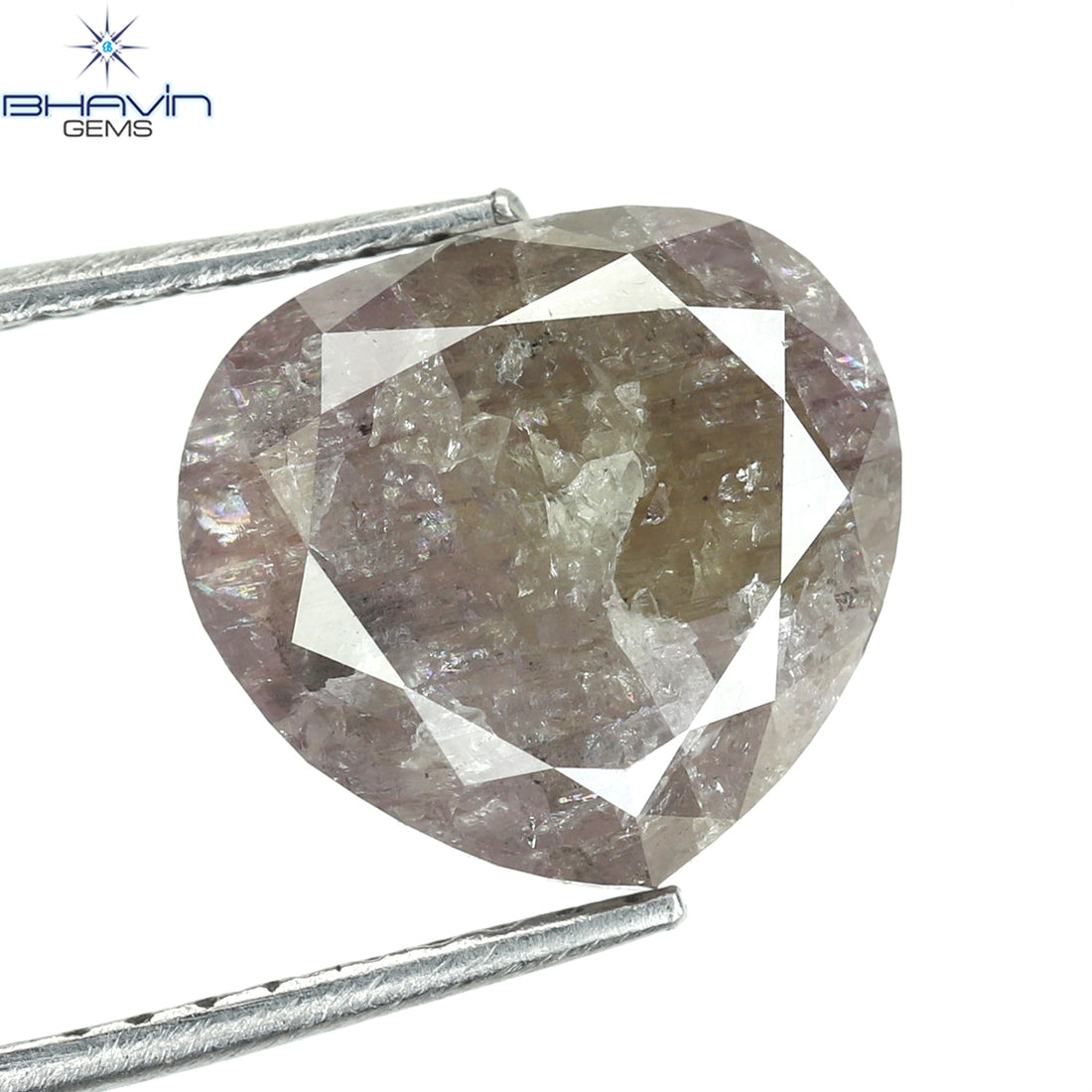 3.84 CT ハート ダイヤモンド ピンク色 天然ダイヤモンド クラリティ I3 (9.00 MM)