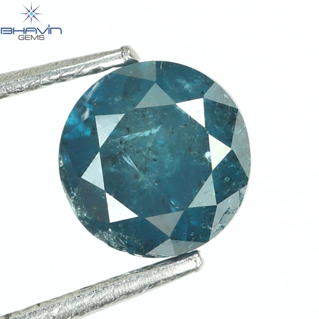 0.71 CT Natural Round Diamond Enhanced Blue Color Clarity I3 (5.32 MM)