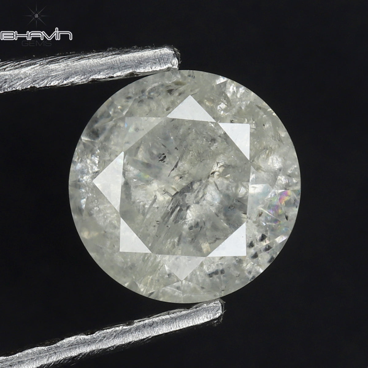 0.53 CT ラウンド シェイプ ナチュラル ダイヤモンド ホワイト カラー I3 クラリティ (5.15 MM)