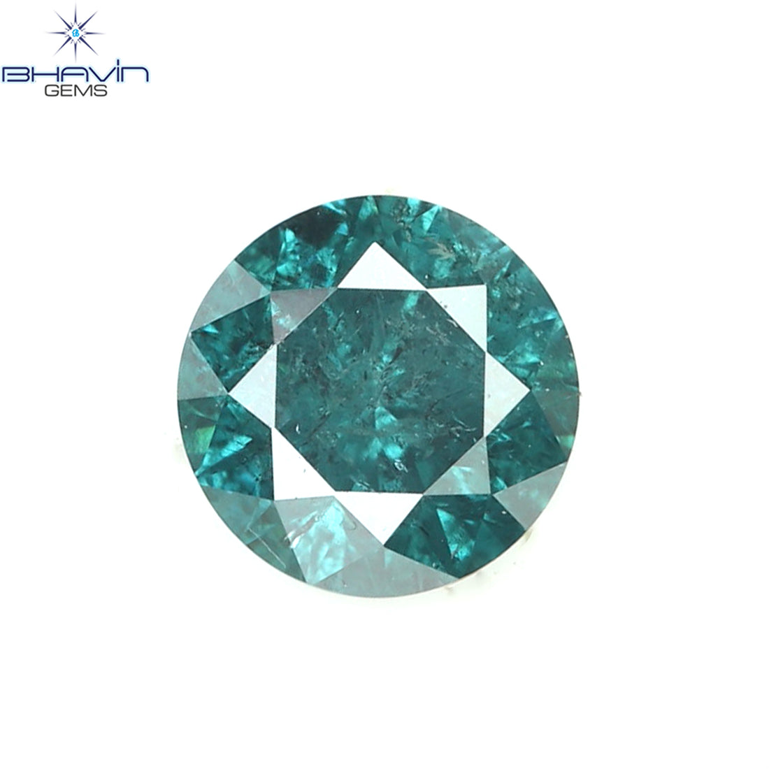 0.24 CT Natural Round Diamond Enhanced Blue Color Clarity I3 (3.85 MM)