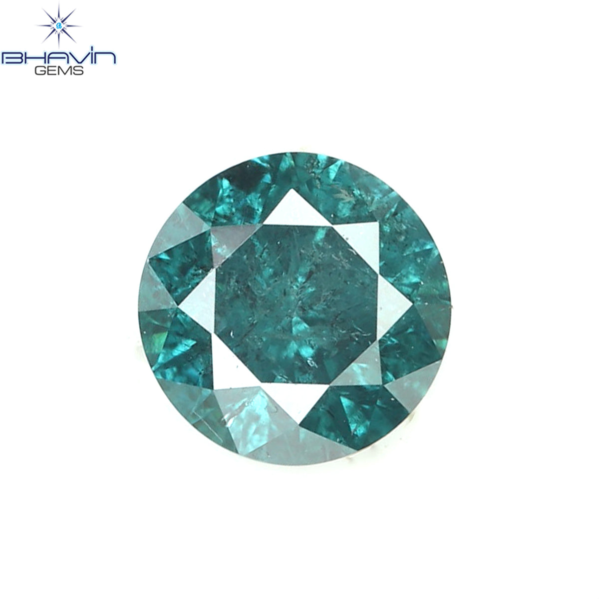 0.24 CT Natural Round Diamond Enhanced Blue Color Clarity I3 (3.85 MM)