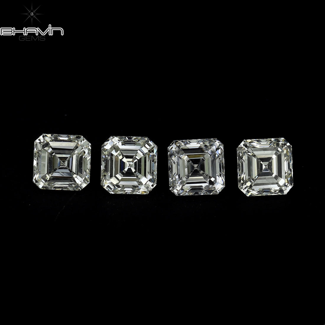 0.15 CT Natural Asscher Diamond White (G+) Color Clarity VVS-VS (3.00 MM)