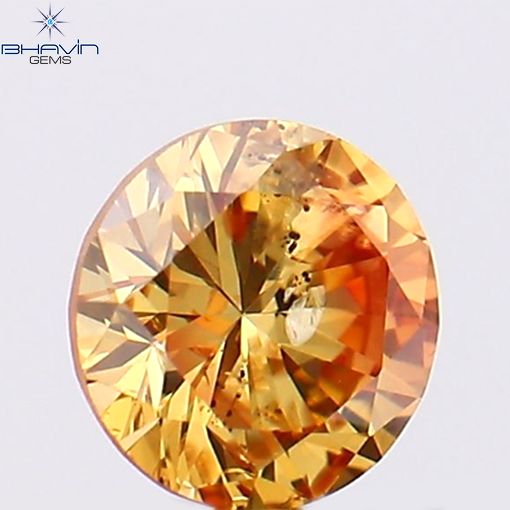 0.17 CT Natural Round Diamond Enhanced Pink Color Clarity SI1 (3.46 MM)