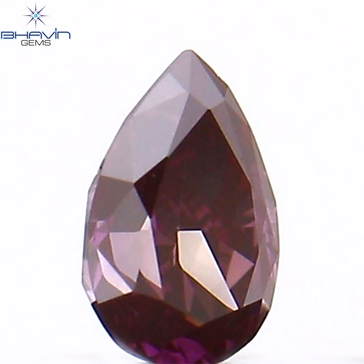 0.09 CT Natural Pear Diamond Enhanced Pink Color Clarity VS1 (3.45 MM)