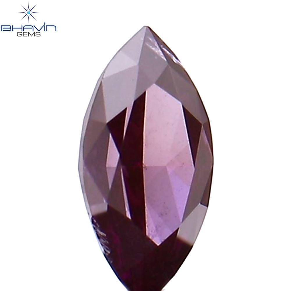 0.13 CT Marquise Shape Natural Diamond Pink Color SI2 Clarity (4.77 MM)