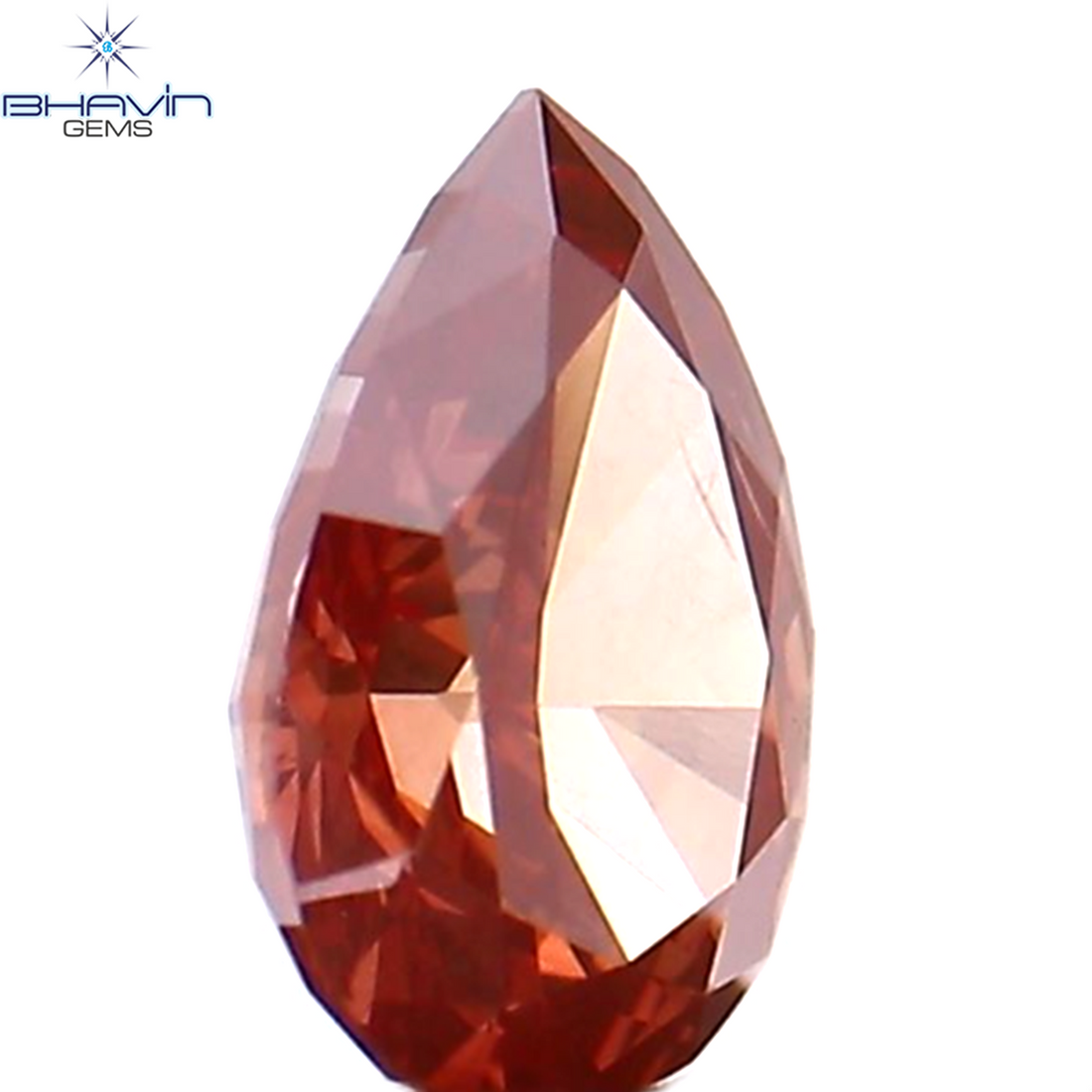 0.16 CT Natural Pear Diamond Enhanced Pink Color Clarity VS2 (4.37 MM)
