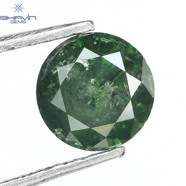 0.76 CT Round Diamond Natural Loose Diamond Green Color I3 Clarity (5.86 MM)