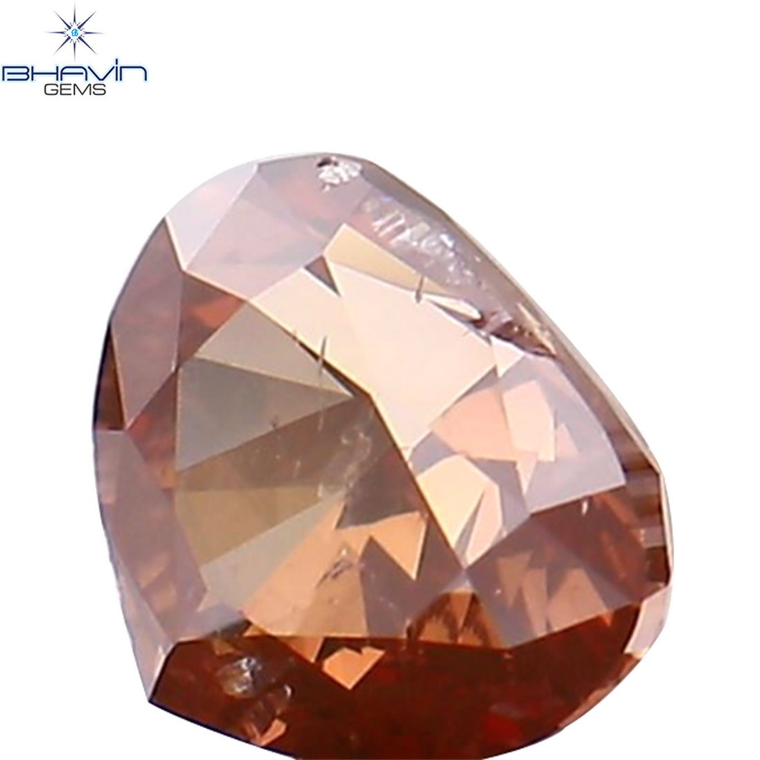 0.29 CT ハート シェイプ エンハンスト ピンク カラー ナチュラル ルース ダイヤモンド SI2 クラリティ (4.25 MM)