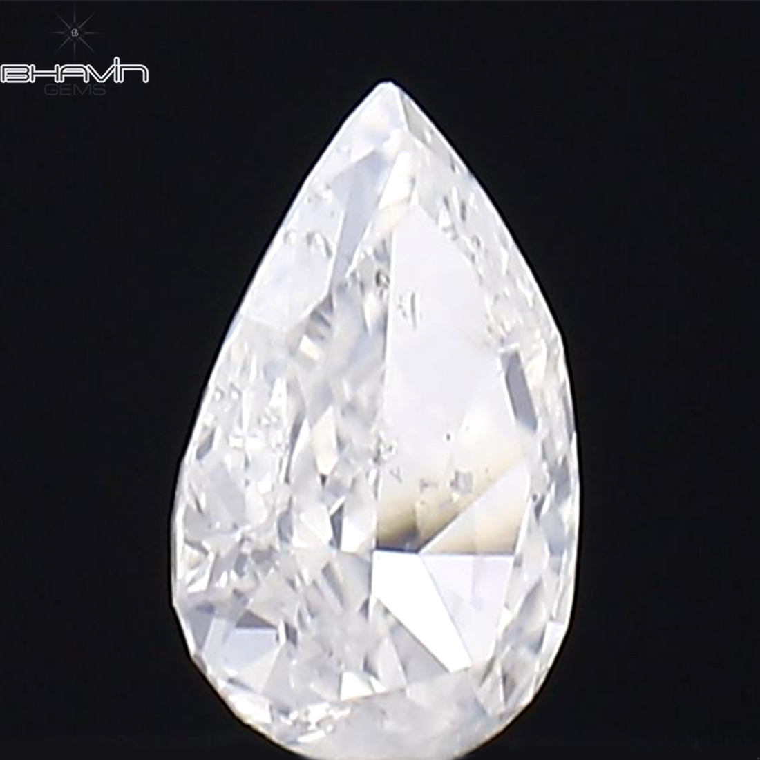 0.29 CT ペアシェイプ ナチュラル ダイヤモンド グリーン (カメレオン) カラー VS1 クラリティ (5.89 MM)