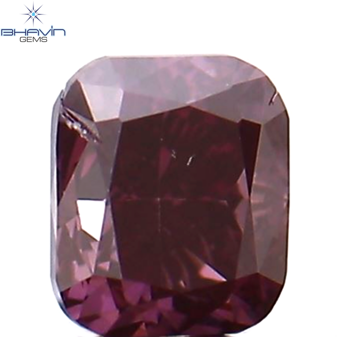 0.08 CT クッション シェイプ ナチュラル ルース ダイヤモンド 強化ピンク色 VS2 クラリティ (2.45 MM)