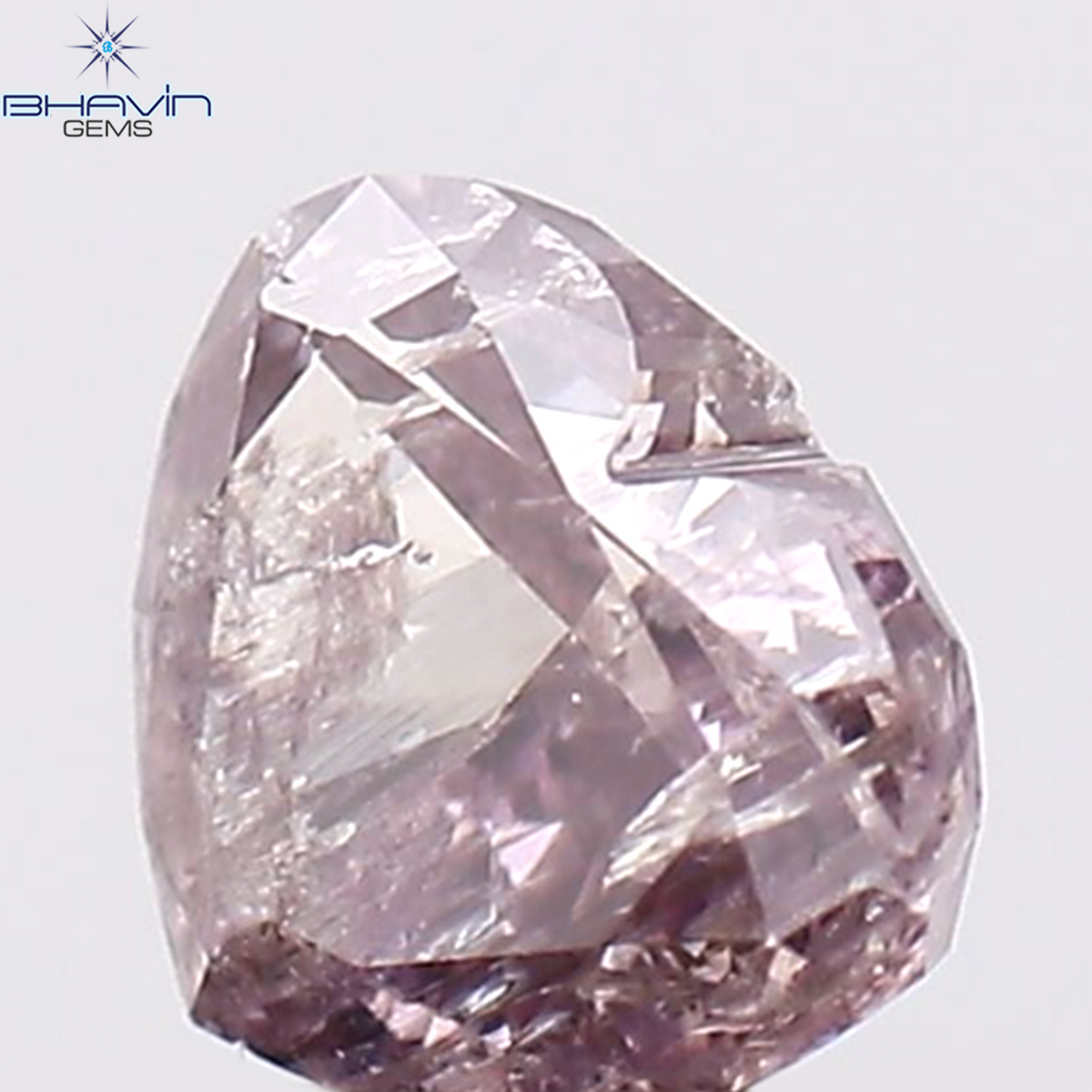 0.23 CT Natural Heart Diamond Pink Color Clarity I2 (4.10 MM)