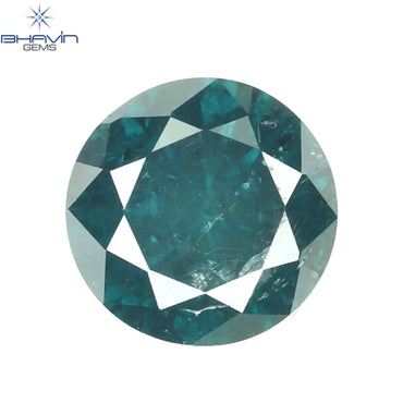 0.32 CT Round Diamond Natural Loose Diamond Blue Color I3 Clarity (4.35 MM)