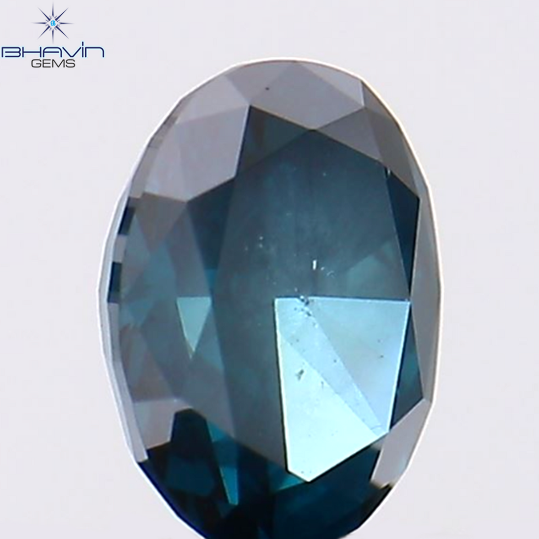 0.29 CT Natural Oval Diamond Enhanced Blue Color Clarity SI2 (4.55 MM)