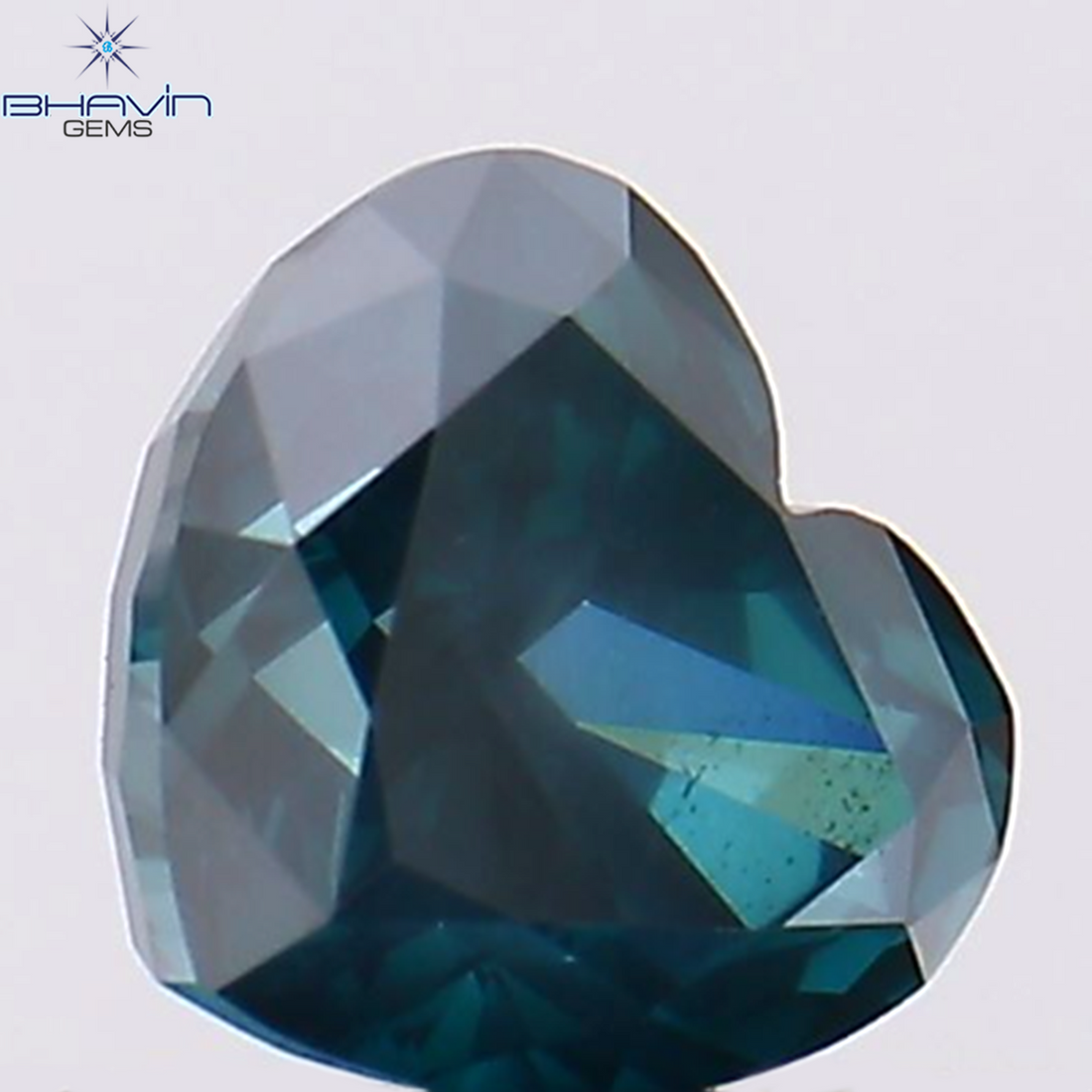 0.50 CT ハート シェイプ ナチュラル ダイヤモンド ブルー カラー VS2 クラリティ (4.80 MM)