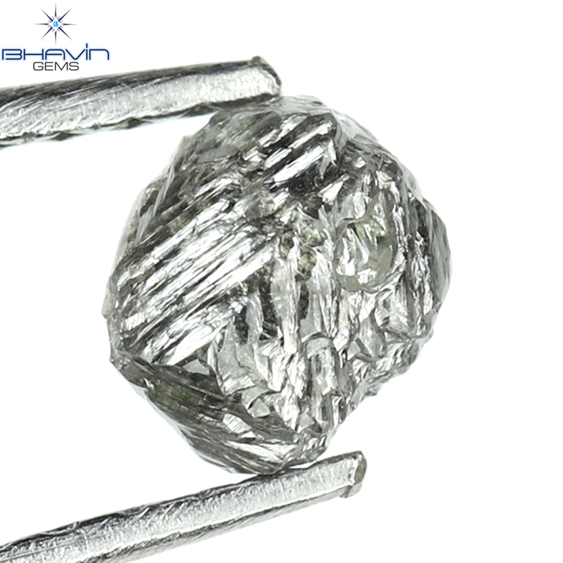 0.53 CT Natural Rough Diamond Salt And Pepper Color Clarity I3 (4.80 MM)