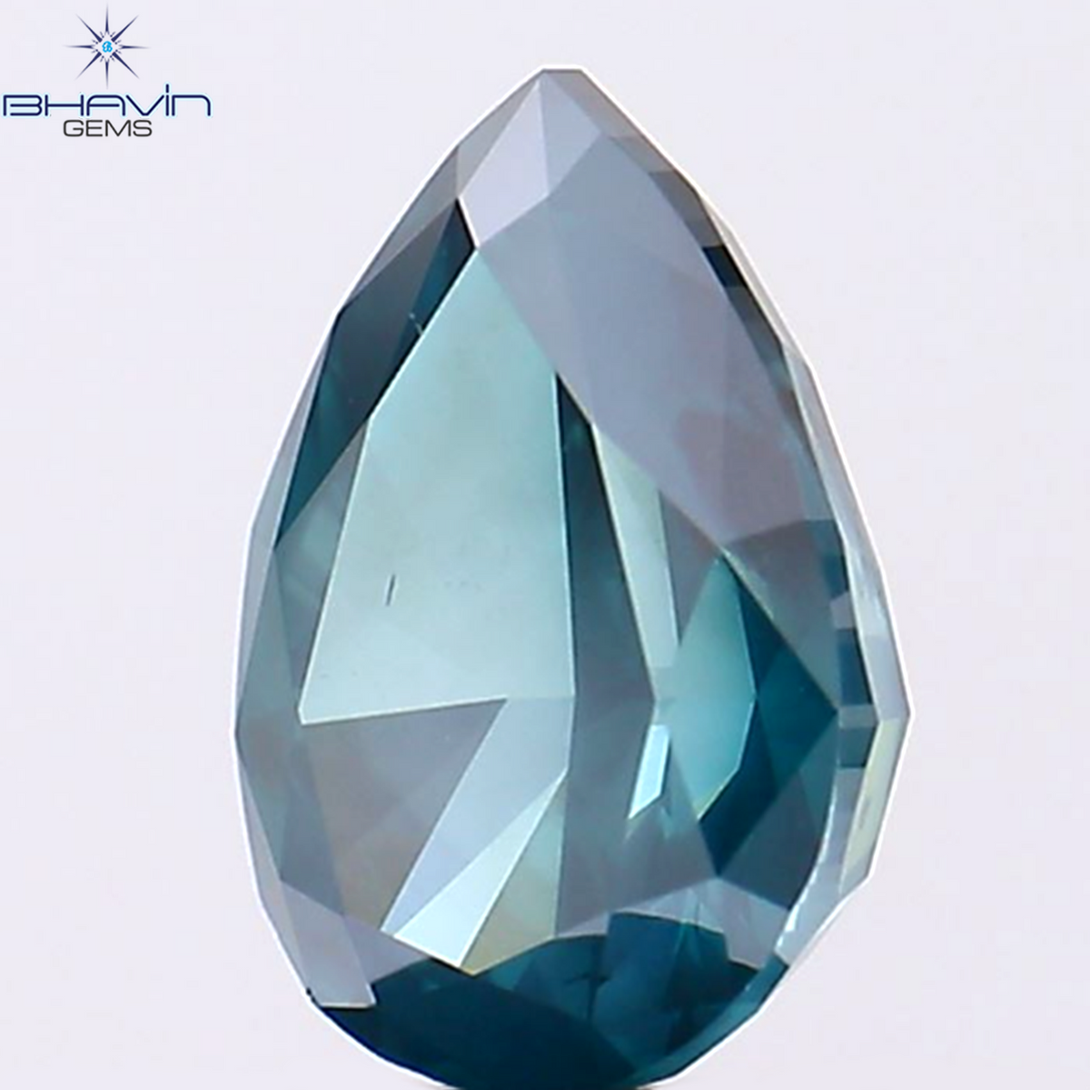 0.01 CT Natural Pear Diamond Enhanced Blue Color Clarity SI2 (7.22 MM)