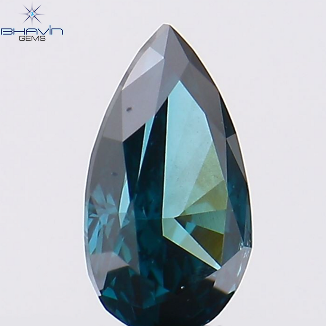 0.29 CT Natural Pear Diamond Enhanced Blue Color Clarity VS2 (5.73 MM)