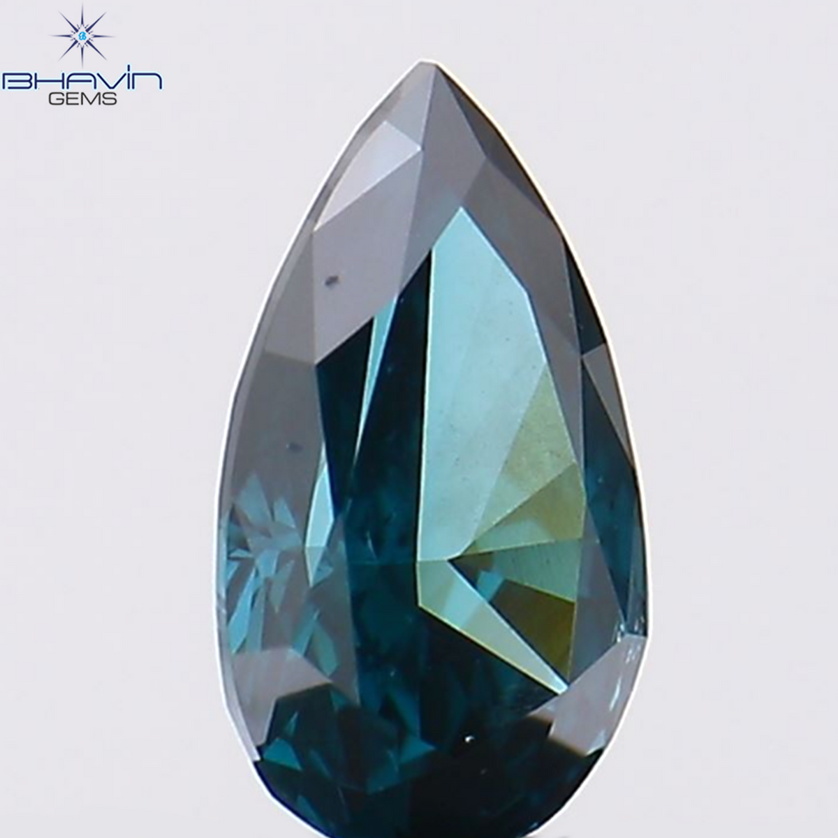 0.29 CT Natural Pear Diamond Enhanced Blue Color Clarity VS2 (5.73 MM)