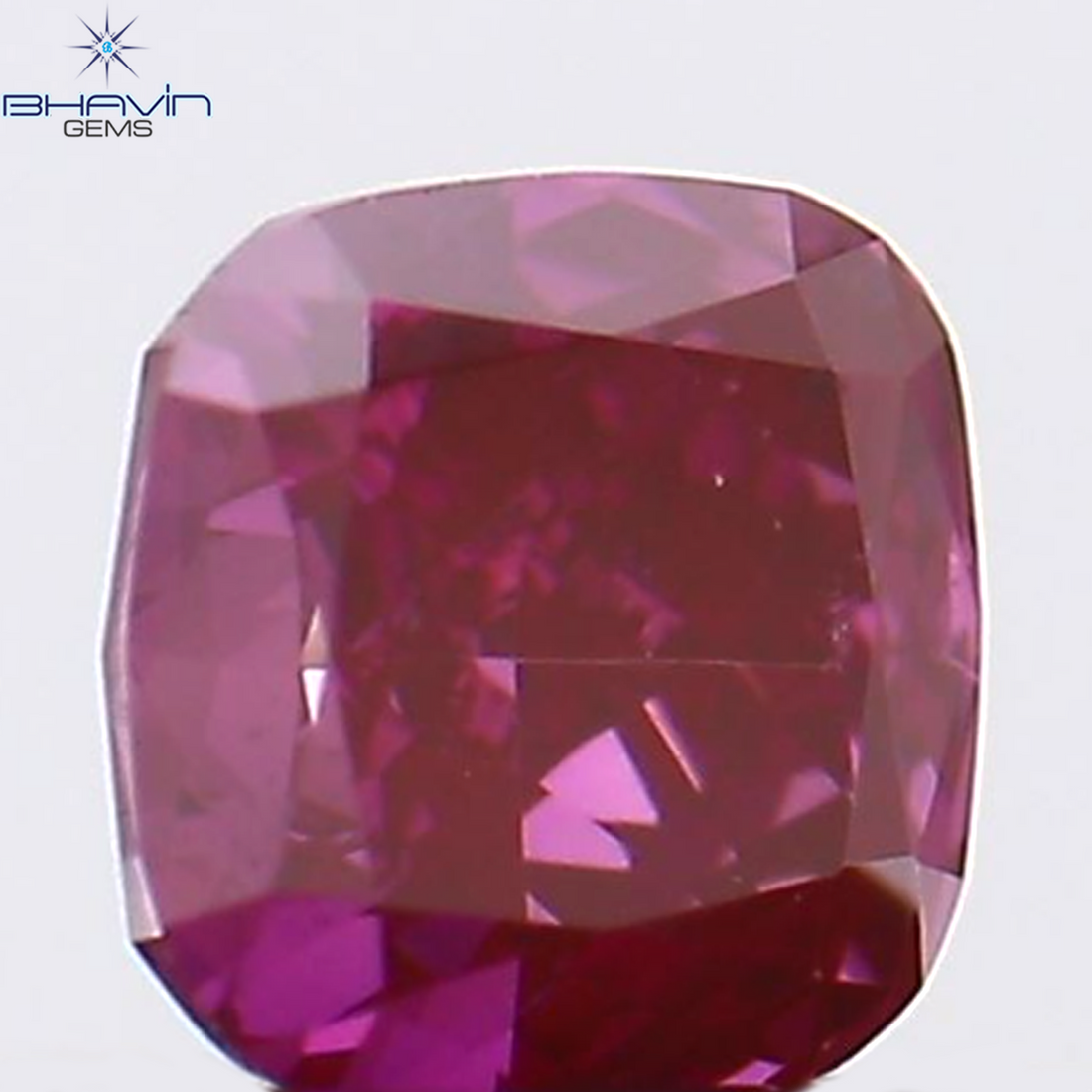 0.16 CT Natural Cushion Diamond Enhanced Pink Color Clarity VS1 (3.13 MM)