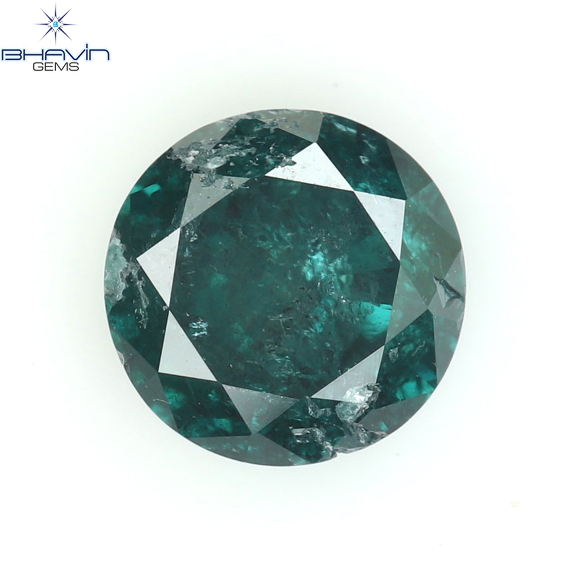 0.56 CT Natural Round Diamond Enhanced Blue Color Clarity I3 (5.16 MM)